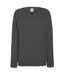 Fruit OF The Loom Ladies Fitted Lightweight Raglan Sweatshirt (240 GSM) (Light Graphite) - UTBC2656