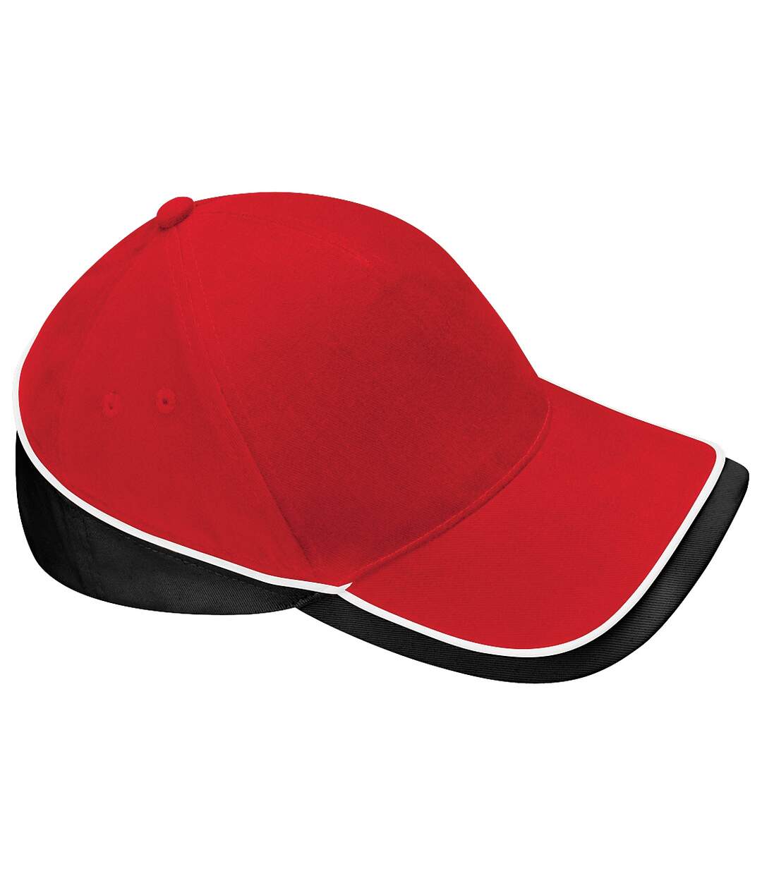 Casquette de baseball unisexe rouge/noir Beechfield-1