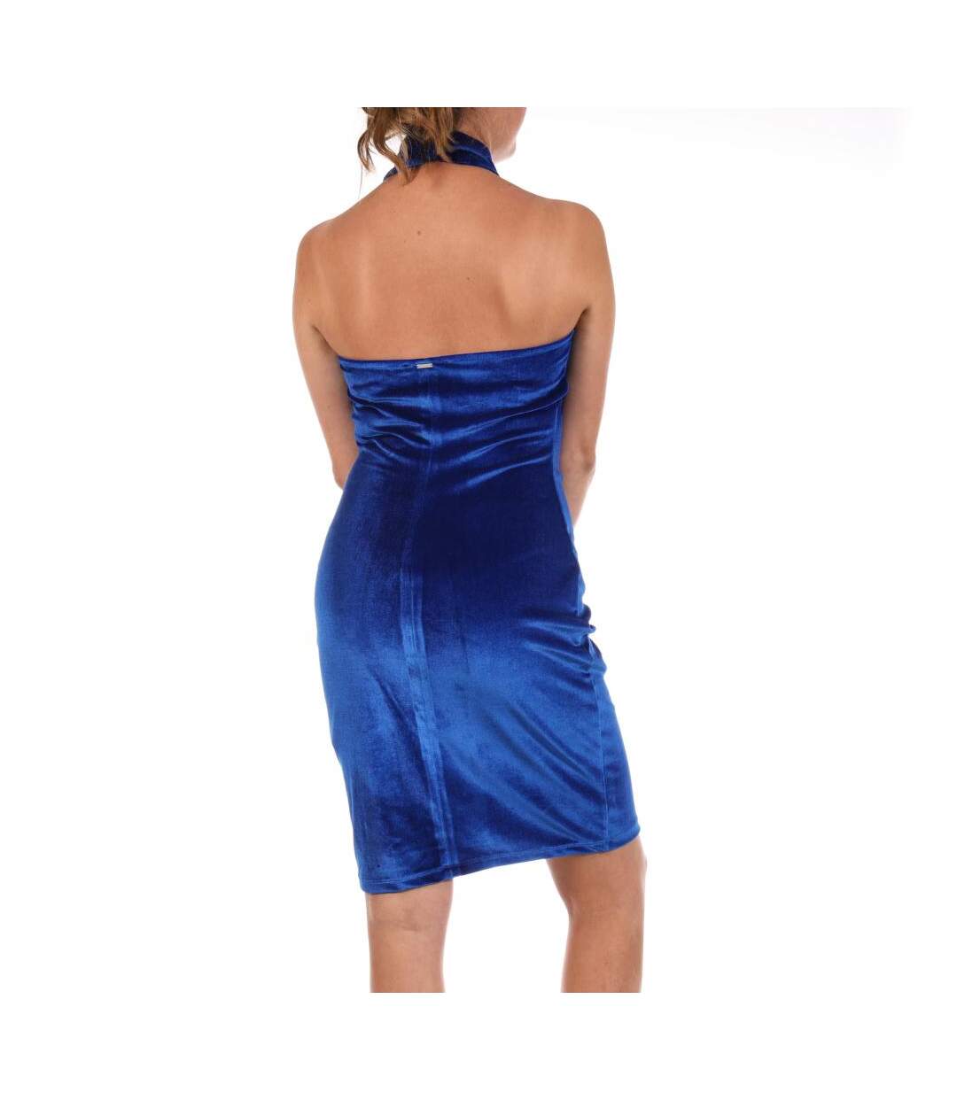 Robe bleu roi velours femme guess w0bk85wdzx0-2