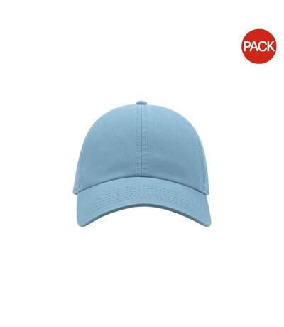 Atlantis Action 6 Panel Chino Baseball Cap (Pack of 2) (Light Blue) - UTAB428