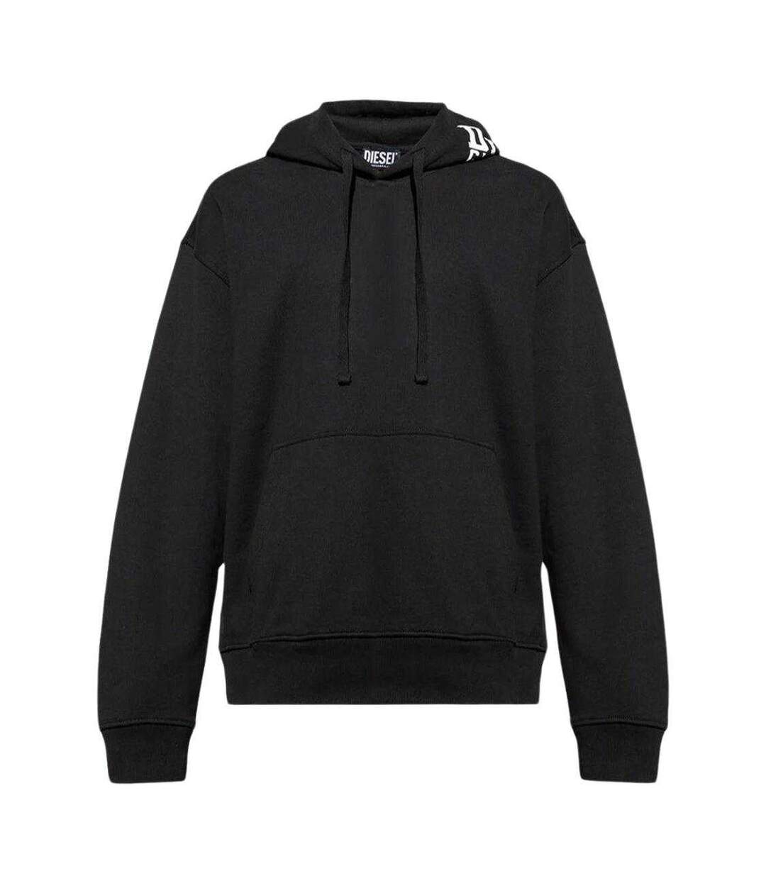 Sweat À Capuche Motif/style Imprimé Au Dos Homme Noir Diesel-1
