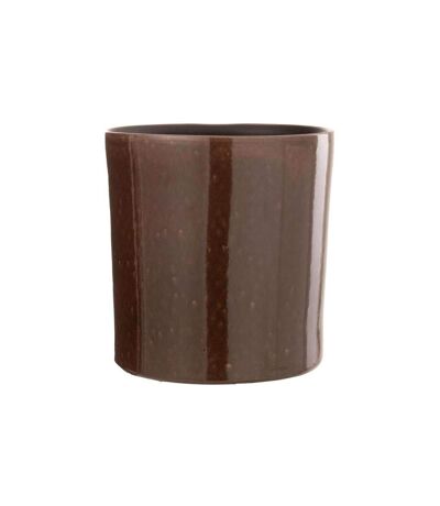 Cache-Pot en Céramique Design Flek 25cm Marron