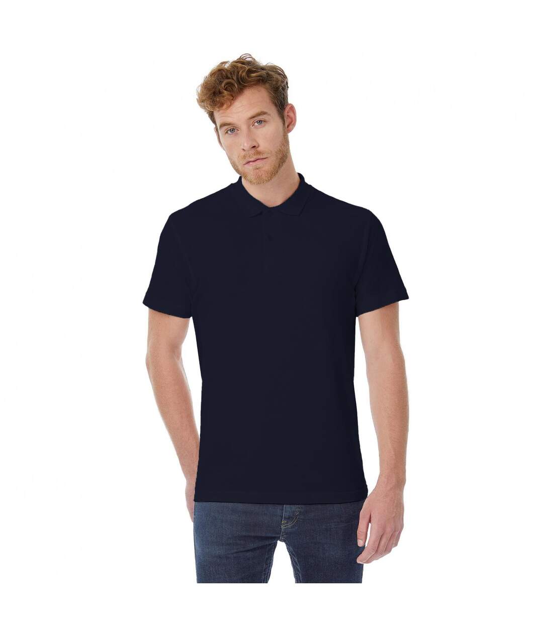 B&c Id.001 Polo À Manches Courtes Pour Hommes Bleu Marine B And C-1
