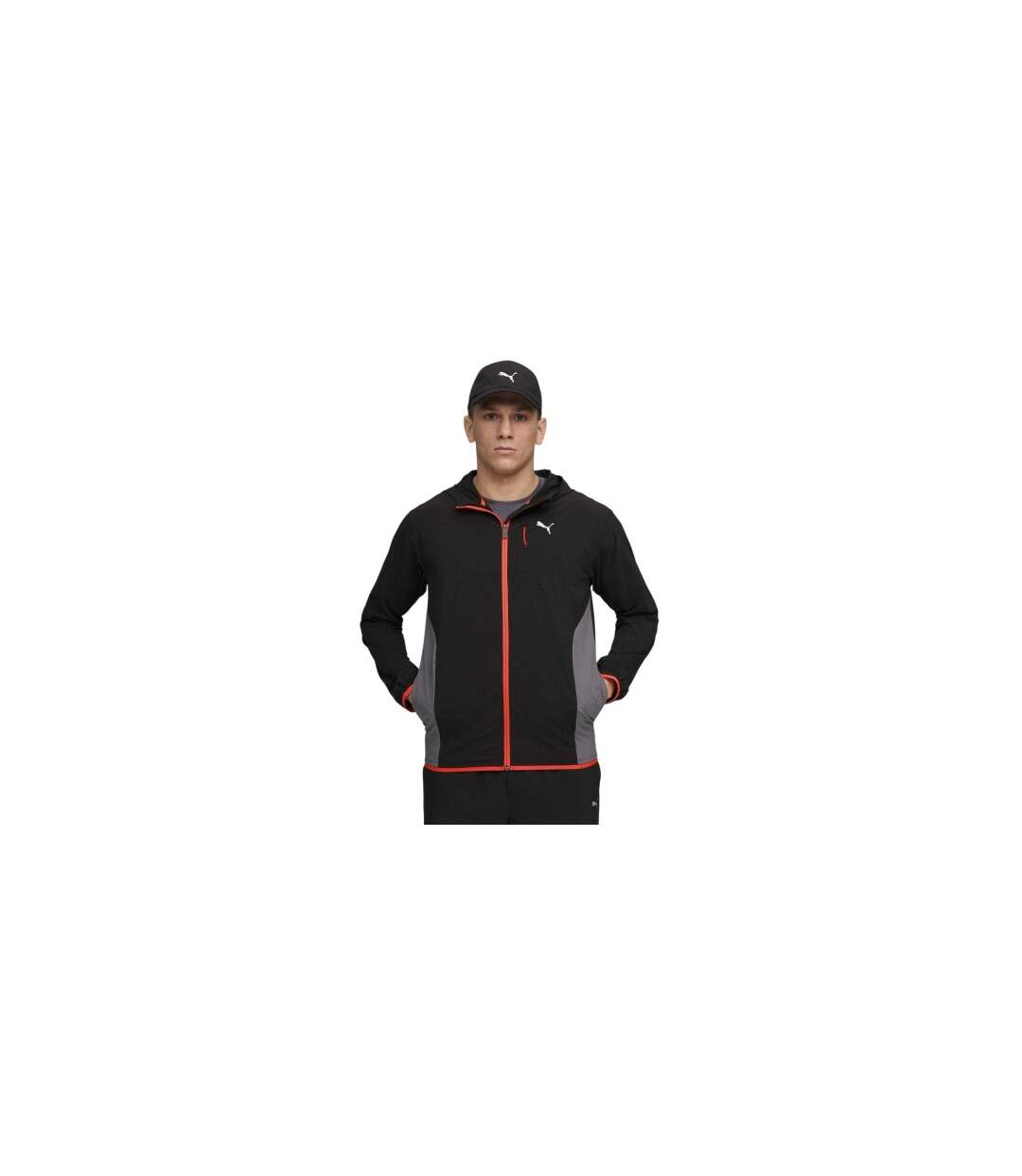 Mens Flex Woven Sport Tracksuit Black Grey Puma-1