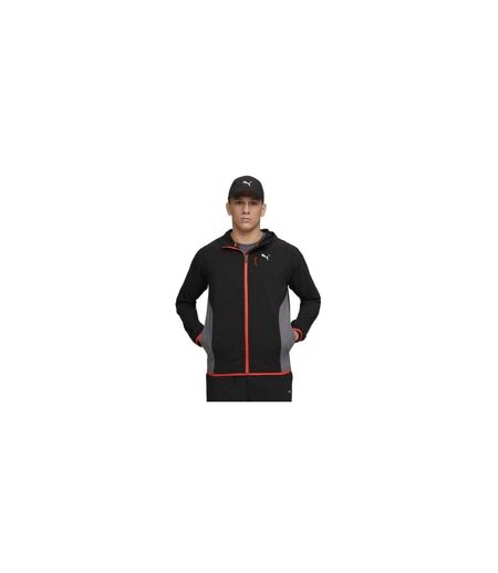 Mens Flex Woven Sport Tracksuit Black Grey Puma