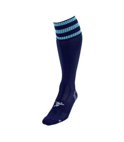 Chaussettes de football pro adulte bleu marine / bleu ciel Precision