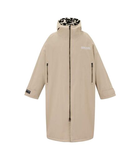 Unisex Adult Abstract Floral Waterproof Changing Robe White Pepper Regatta