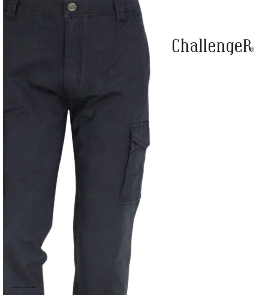 Challenger PANT2001C Pantalon cargo noir : le confort stretch utilitaire-4