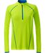 Maillot running respirant manches longues - Femme - JN497 - jaune et bleu vif