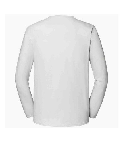 Fruit of the Loom Unisex Adult Iconic 195 Premium Long-Sleeved T-Shirt (White)