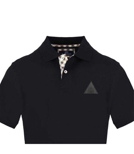 Polo Manches Courtes Homme Noir Aquascutum
