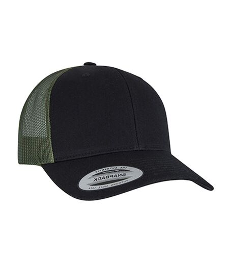 Casquette Trucker Motif/style Rétro Noir Marron Flexfit