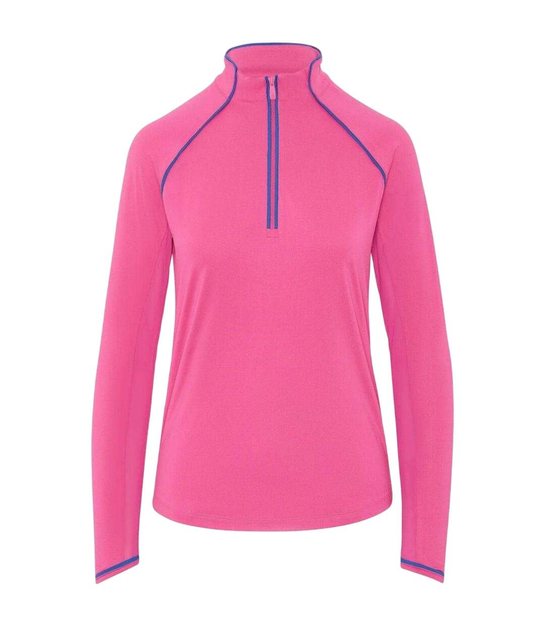 Womens/ladies Quarter Zip Regular Sweatshirt Pink Original Penguin-2