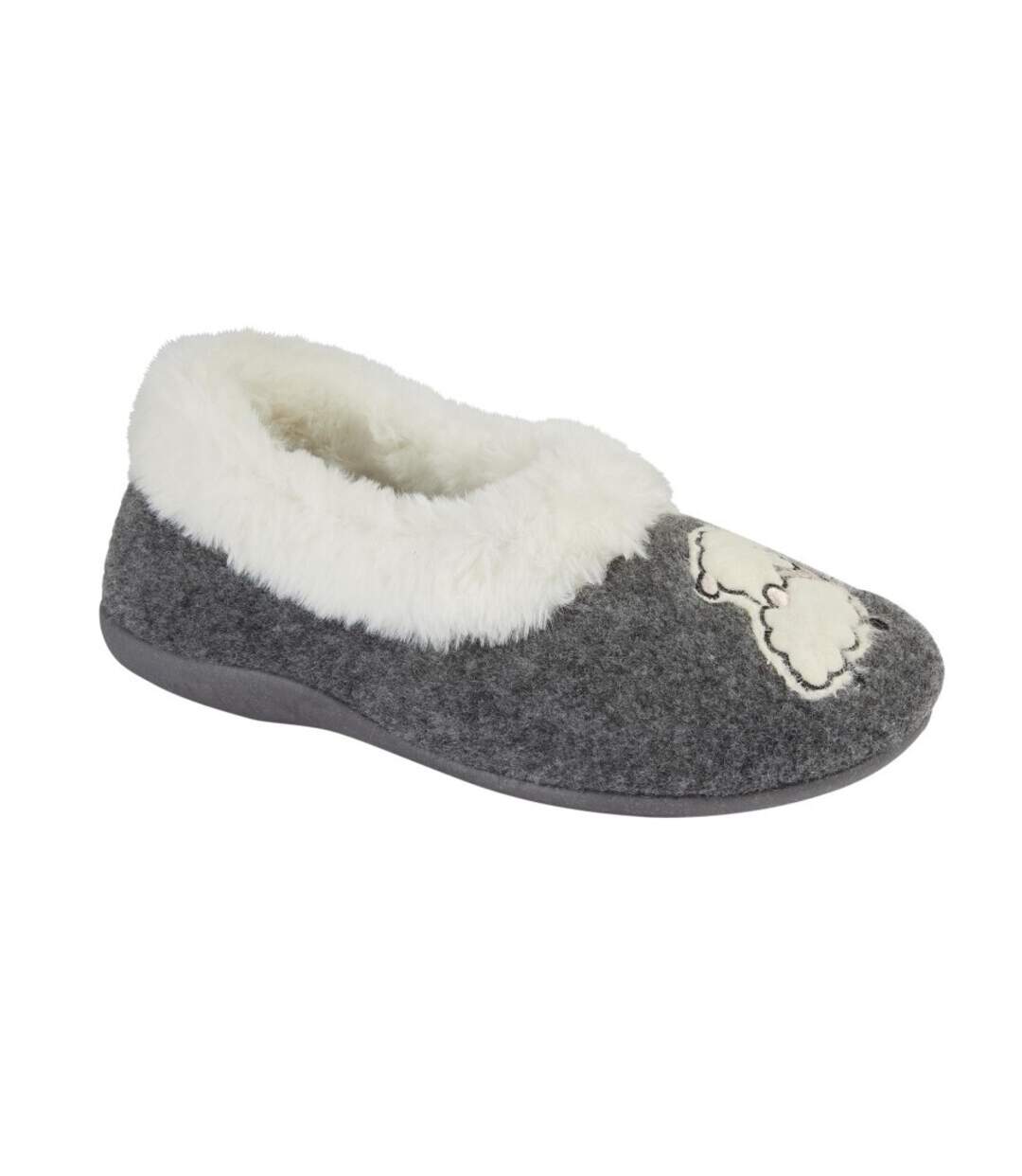 Chaussons femme gris Sleepers-1