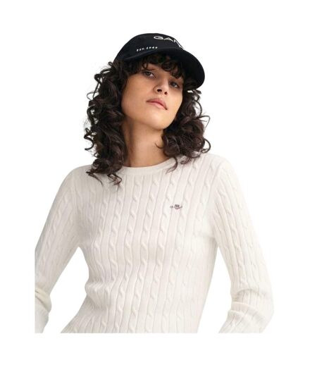 Pull Motif/style Maille Torsadée Femme Coquille D´œuf Gant