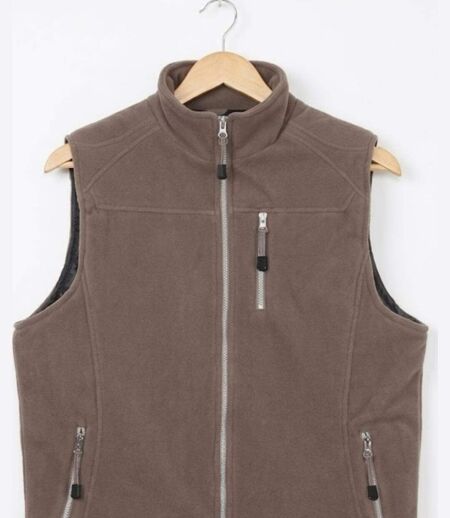 CHALLENGER CHAMBERY2 — Gilet sans manches polaire taupe : haute protection thermique et aisance totale
