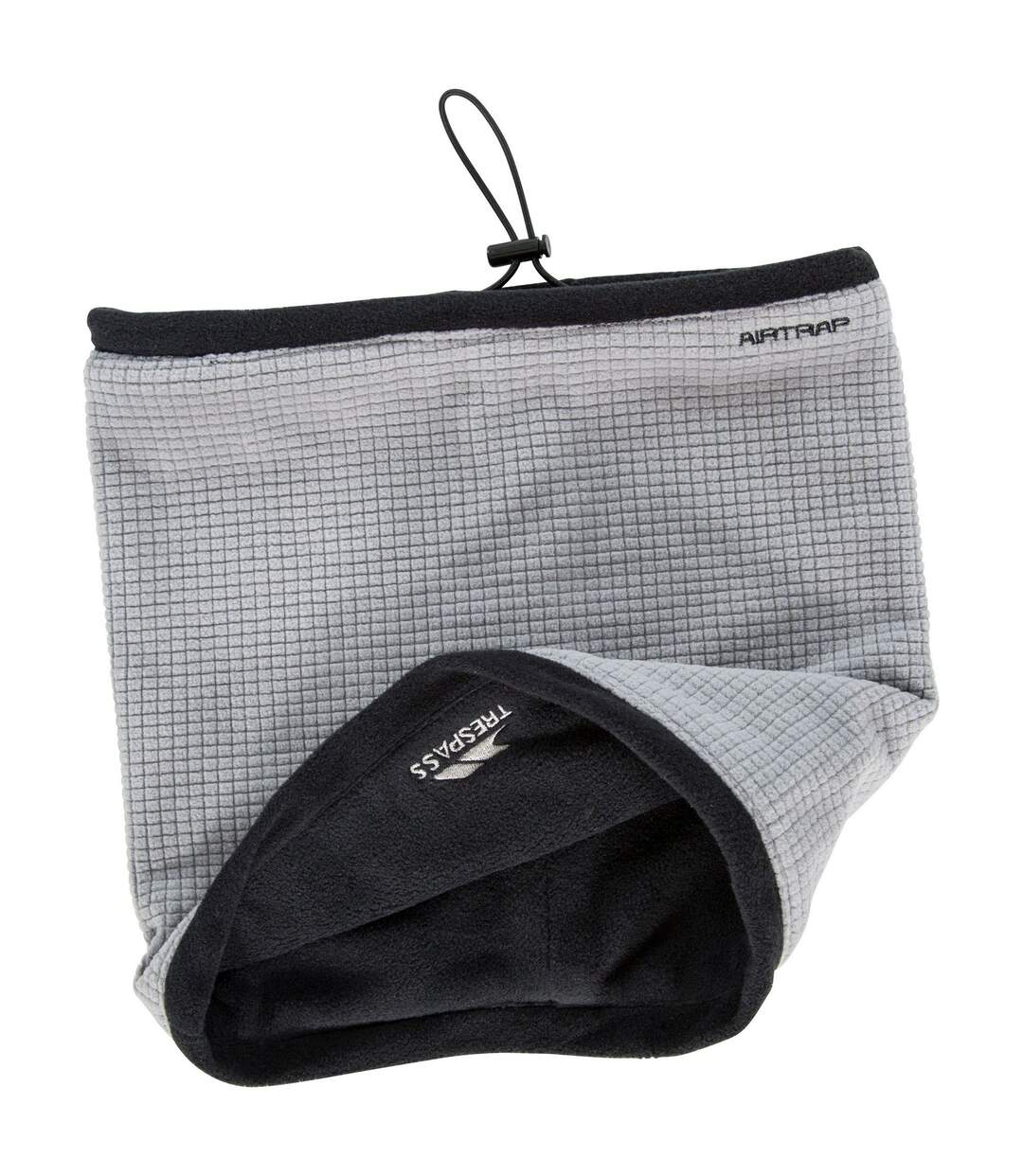 Unisex adult treverso reversible neck warmer one size black/platinum Trespass-4