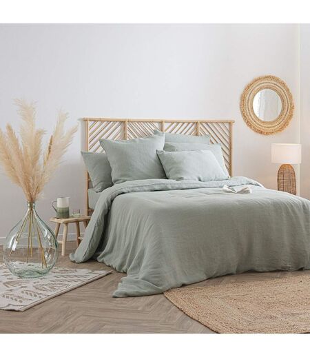 Housse de Couette Lin Adorable 260x240cm Vert Céladon