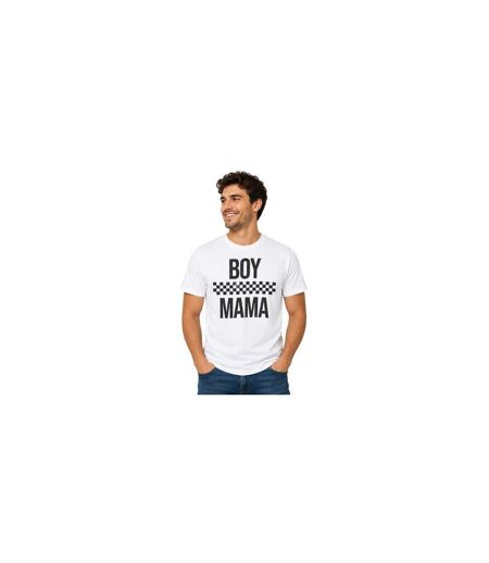 T-shirt Fête Des Mères Motif/style À Carreaux Femme Blanc AWD