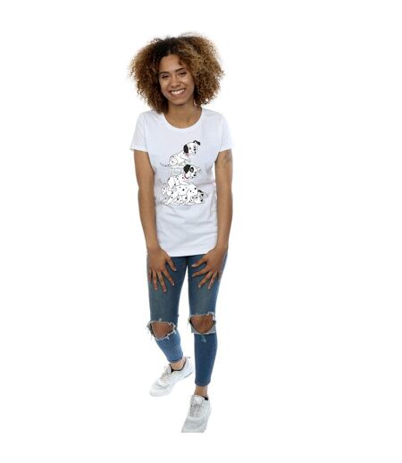 Disney T-shirt en coton Femme/Ladies 101 Dalmatians Chair (Blanc) - UTBI14865