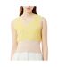 Pull sans manche beige/jaune femme lacoste jacquard graphic-1