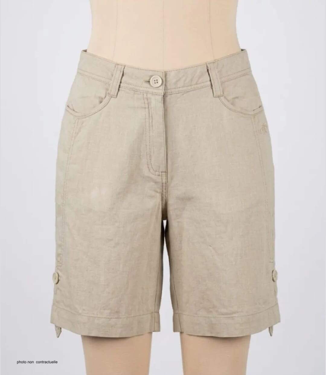 MAYFLOWER MINDY1 : Short en lin pour femme au confort modulable-3