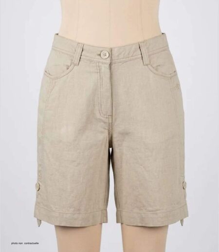 MAYFLOWER MINDY1 : Short en lin pour femme au confort modulable