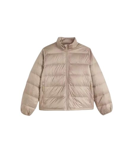 Womens/ladies Caviar Logo Soft Shell Jacket Taupe Grey Levis