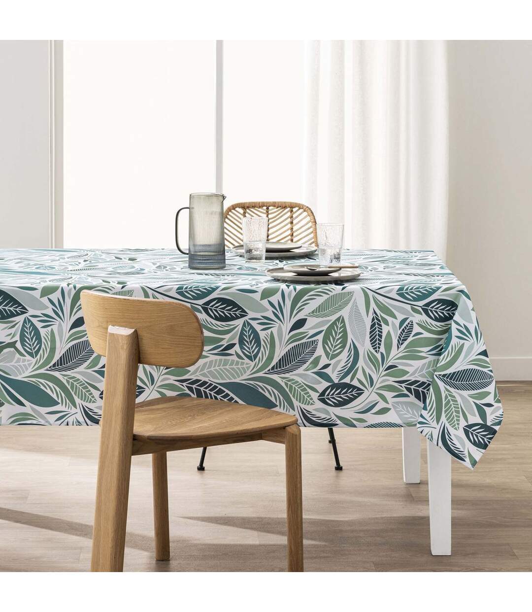 Nappe Antitache Imprimé Willy 145x240cm Bleu-3