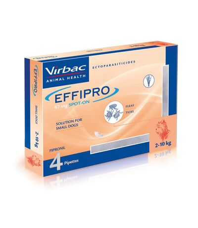 Virbac Effipro Dog Flea Treatment (Pack of 4) (Light Orange) (One Size) - UTTL4648
