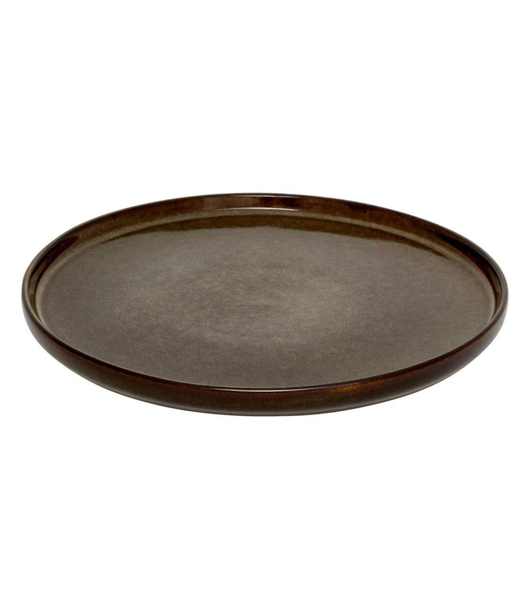Lot de 6 Assiettes Plates Terre Inconnue 27cm Marron-2