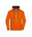 Veste À Capuche Lifestyle Homme Orange Foncé Bleu Marine James And Nicholson-1