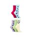 Lot de 5 chaussettes mi-mollet à motif jacquard pour femme-1