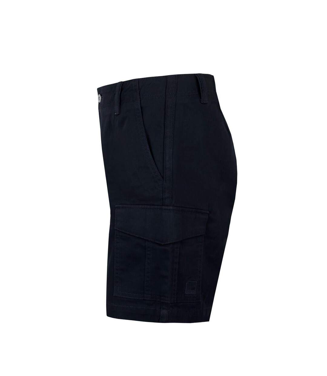 Womens/ladies Plain Cargo Shorts Black SoulCal-3