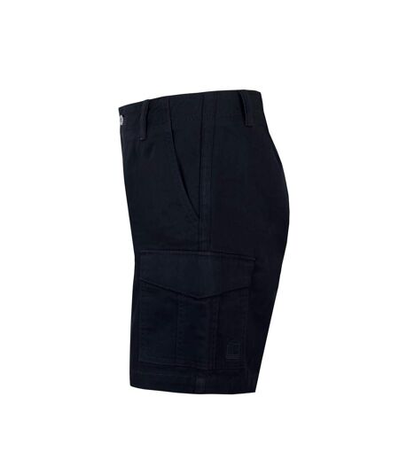 Womens/ladies Plain Cargo Shorts Black SoulCal