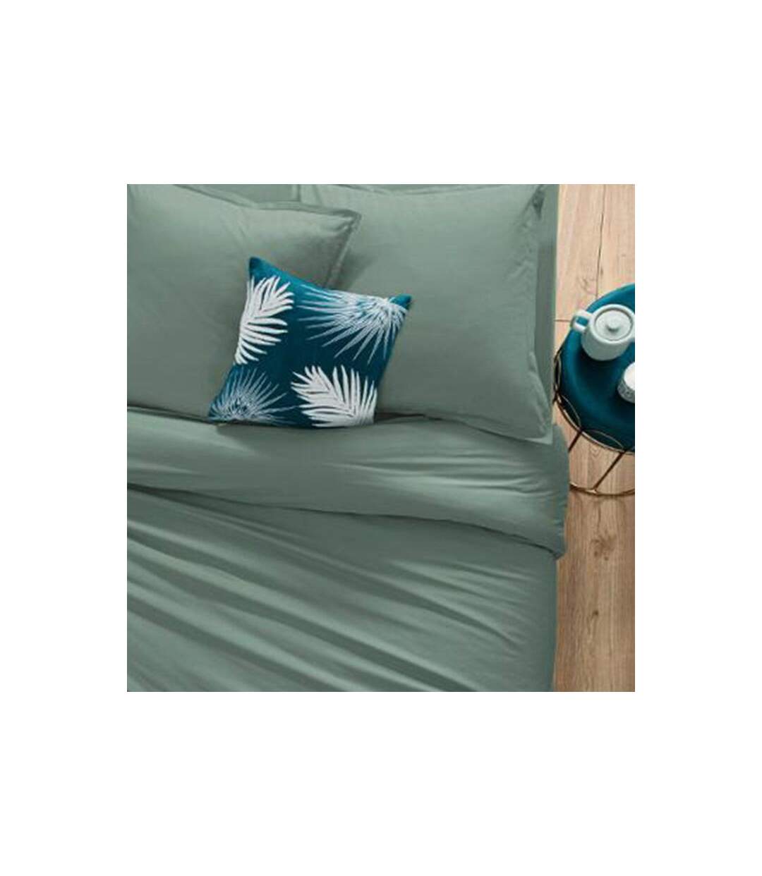 Drap Housse Intérieur 90x190cm Céladon-3