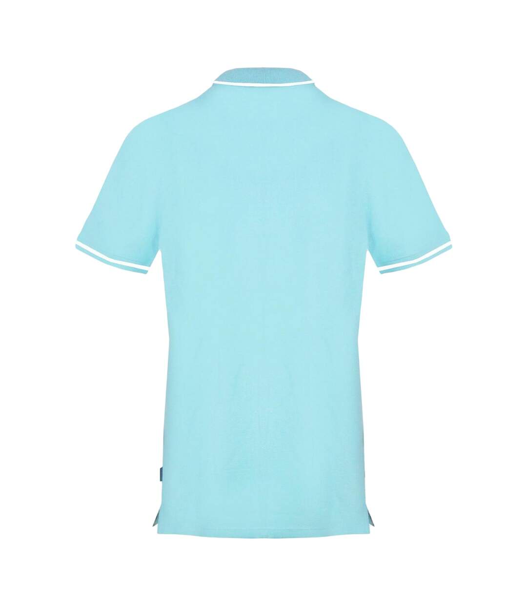 Mens Tipped Polo Shirt Sky Blue Aquascutum-3