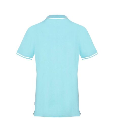 Mens Tipped Polo Shirt Sky Blue Aquascutum