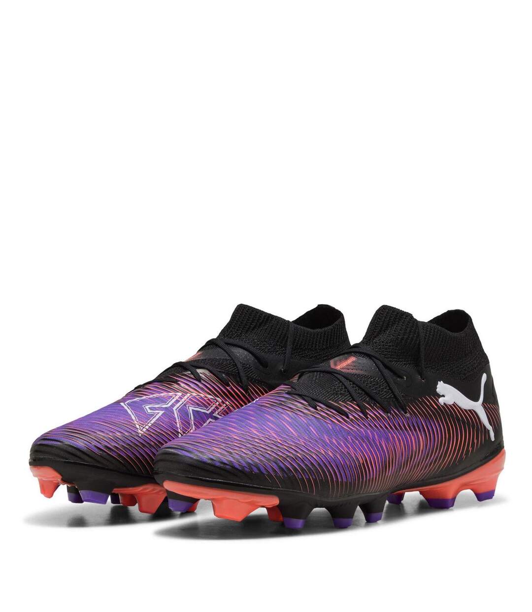 Mens Future 8 Pro Artificial Ground Football Boots Black Purple Puma-1