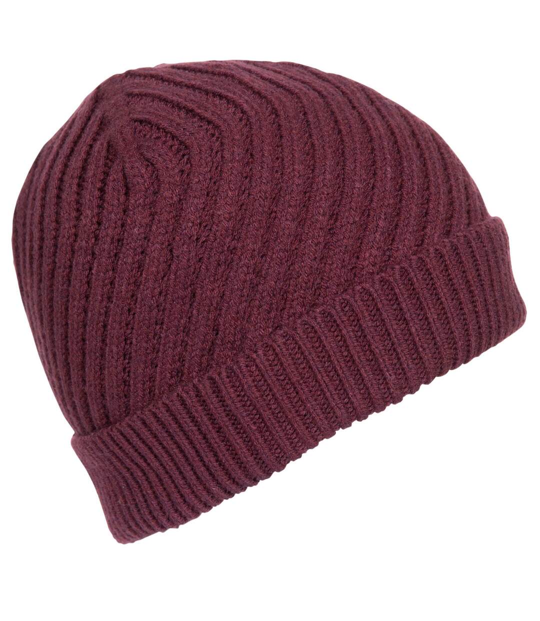 Womens/ladies Twisted Knitted Beanie Fig Trespass-2