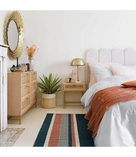 Chevet 1 tiroir en cannage RAYO - Beige