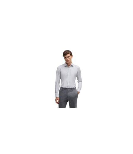 Chemise À Boutons Hank Homme Gris Moyen Boss