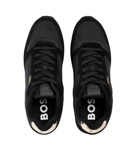 Mens Parkour Athletic Suede Trainers Black Boss