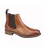 Roamers Mens Elgin Leather Ankle Boots (Tan) - UTDF2199