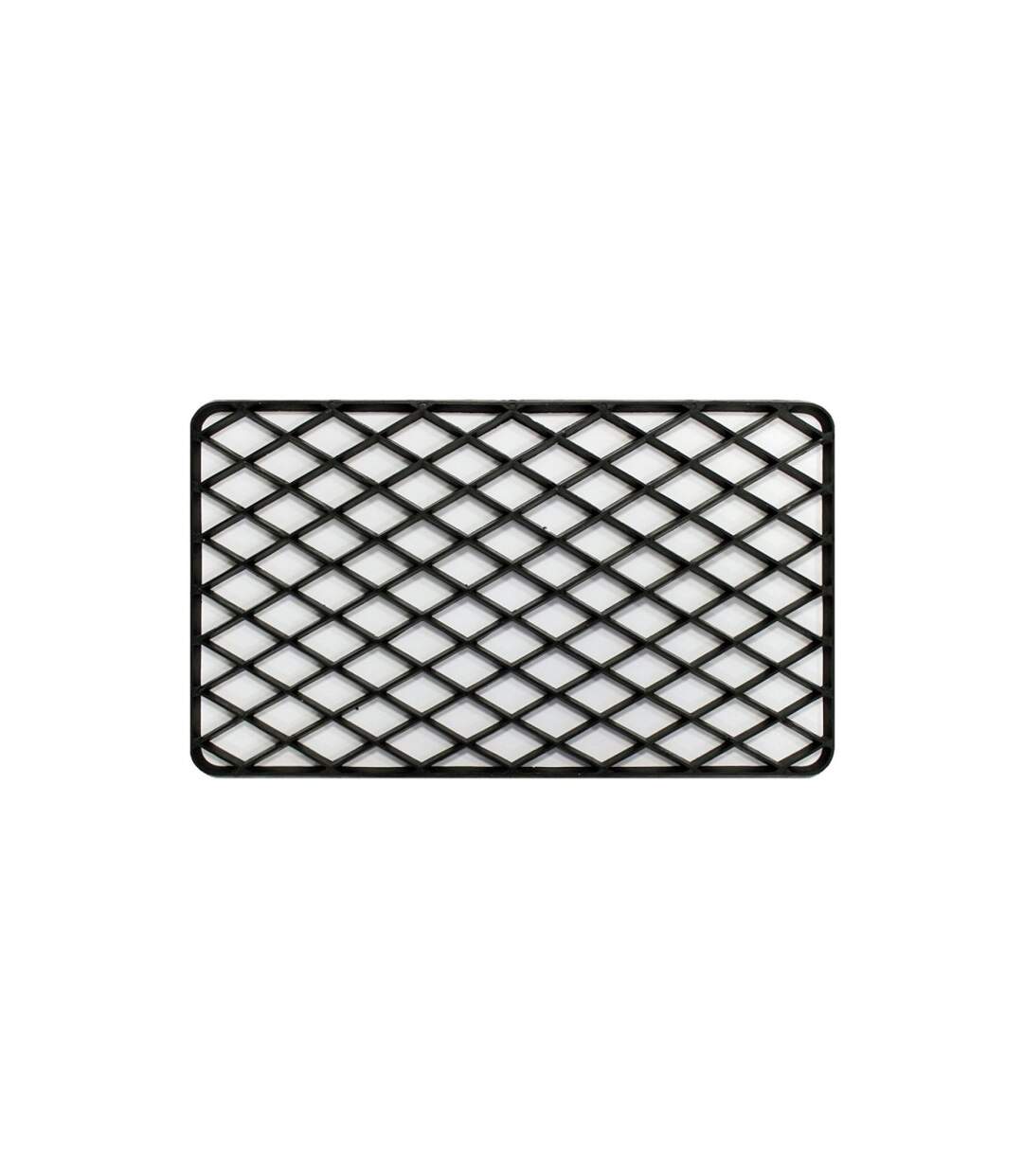 Tapis d'Entrée en PVC Grille 34x58cm Noir-1