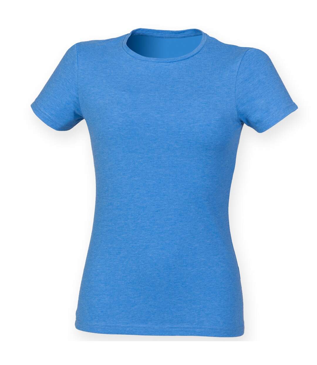 Feel good t-shirt étirable à manches courtes femme bleu chiné Skinni Fit