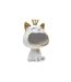 Vide-Poche Statue Chat 25cm Blanc-1