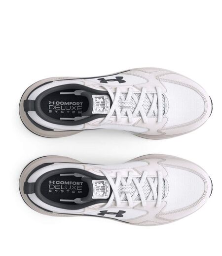 Mens Charged Edge Leather Trainers White Black Under Armour