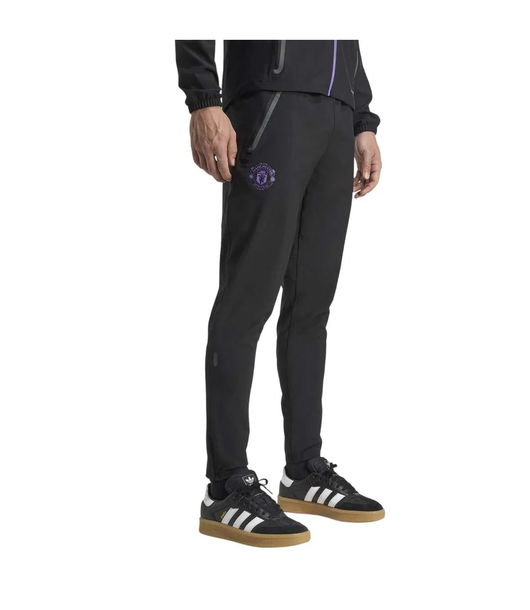 Pantalon De Survêtement Motif/style Manchester United Fc 2025/2026 Homme Noir Adidas-3