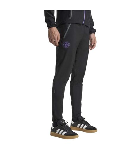Pantalon De Survêtement Motif/style Manchester United Fc 2025/2026 Homme Noir Adidas